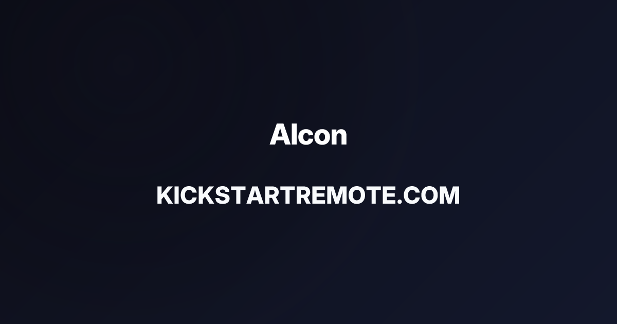 Remote Jobs at Alcon | Kickstart Remote