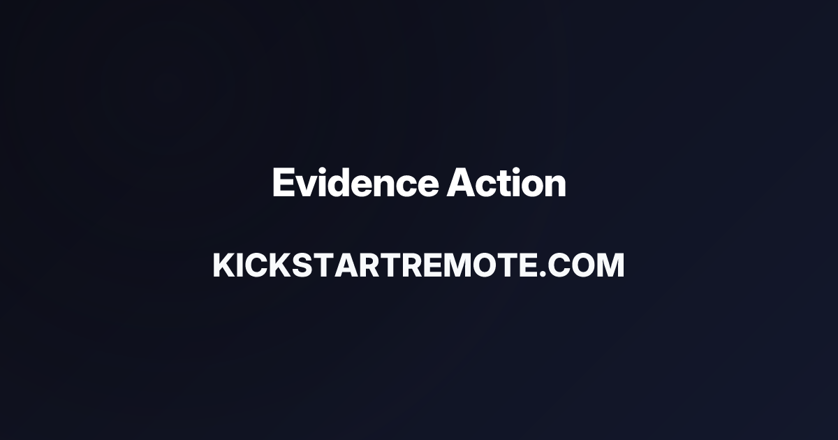 Remote Jobs at Evidence Action | Kickstart Remote