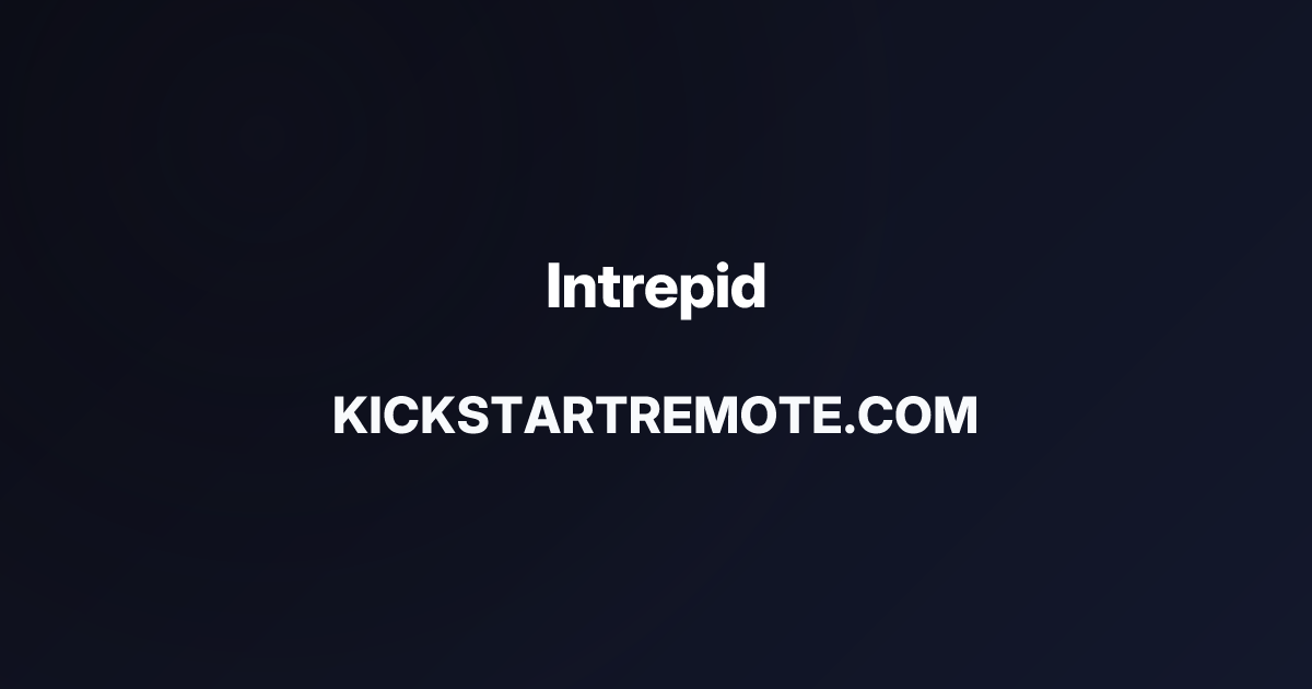 Remote Jobs at Intrepid | Kickstart Remote