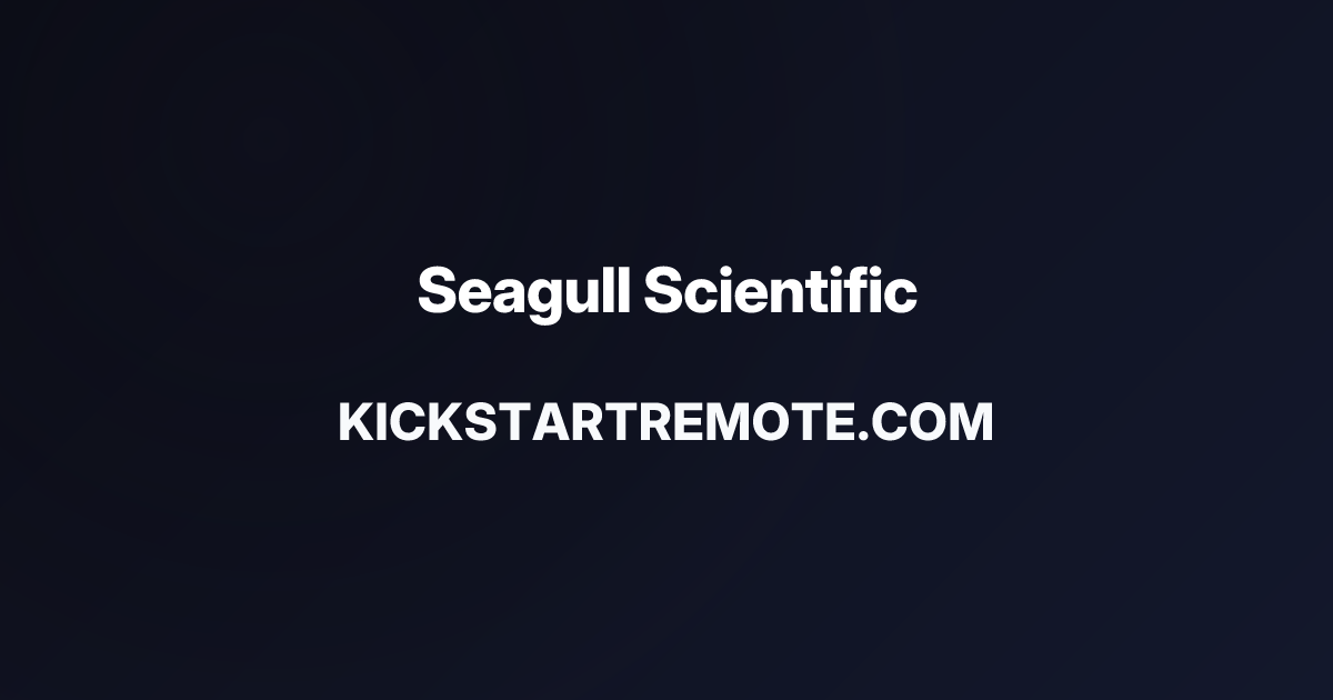 Remote Jobs at Seagull Scientific | Kickstart Remote
